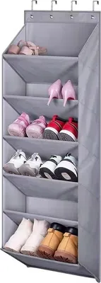 Zdjęcie produktu dla Wiszący Organizer Na Buty Zabawki Akcesoria Na Drzwi Szary