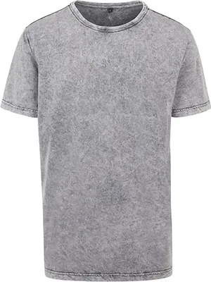 Produktbild von Build Your Brand BY070 | Herren Acid Washed Tee - Farbe: Grey Black - Größe: M