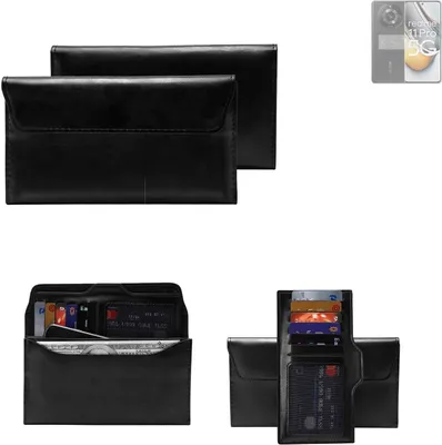 Produktbild von K-S-Trade Handy Hülle kompatibel mit Realme 11 Pro Schutz Hülle Tasche Schutz Case Handytasche Kunstleder schwarz, 1x