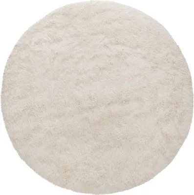Produktbild von Paco Home Hochflor Teppich Wohnzimmer Fellteppich Kunstfell Shaggy Flauschig 160 cm rund