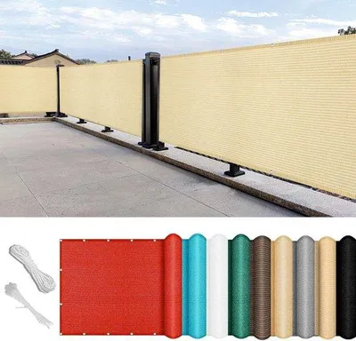 Image de Pare-vent de balcon - Protection UV - 85 x 275 cm - Crème