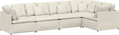 Immagine prodotto di vidaXL Divano modulare con cuscini Velluto crema