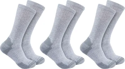Produktbild von Carhartt Baumwolle BLEND CREW SOCK 3 PACK SC6203M, Farbe:grey, Größe:LRG