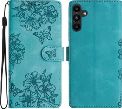 Produktbild von Samsung Galaxy A16 5G Hülle - Coverup Flowers & Butterflies Klapphülle - Blau
