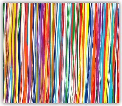 Produktbild von Tulup Glas-Herdabdeckplatte - 2x30x52cm - Glaskeramikkochfeld-Abdeckung Spritzschutz Zweiteilig Farbige Streifen