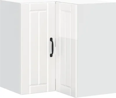 Produktbild von vidaXL Küchen-Eckhängeschrank Lucca Hochglanz-Weiß Holzwerkstoff