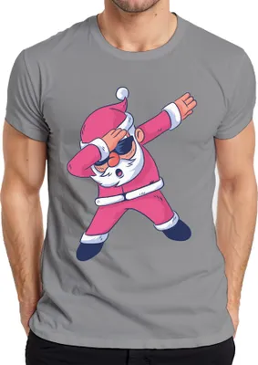 Produktbild von Dabbing Santa Sonnenbrille - Weihnachten Weihnachtsgeschenk Christmas Herren T-Shirt, Grau, 3XL