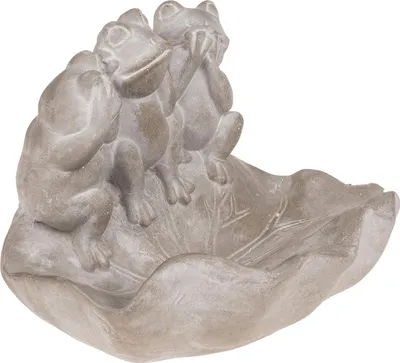 Produktbild von Vogelbad Vogeltränke Frosch Skulptur Gartentränke für Insekten Vögel Wandmontage