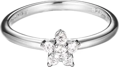 Produktbild von Esprit Damen Ring Silber Zirkonia Fleur ESRG92367A1, Ringgröße:56 (17.8 mm Ø)