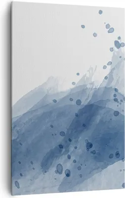 Produktbild von Bild auf Leinwand - Leinwandbild - Einteilig - Blau Weiß Hintergrund - 80x120cm - Wand Bild - Wanddeko - Wandbilder - Leinwanddruck - Wanddekoration - Leinwand bilder - Wandbild - PA80x120-5088