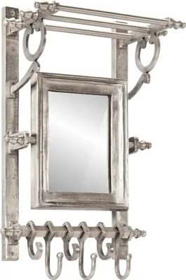 Image de Porte-bagages avec cintres mural aluminium