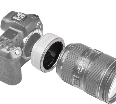 Produktbild von Kameraobjektiv-Adapterring, Autofokus, IS-Bildstabilisierung, EF S-auf-R-RF-Montageadapter für Vollformatkameras