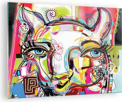 Produktbild von Bilder auf glas - Abstraktion modern - 70x50cm - Glasbilder - Wandbilder - Kunstdruck - zum Aufhängen bereit - Wanddekoration aus Glas - Glas Bilder - Wandbild auf Glas - Einteilig - GAA70x50-4011