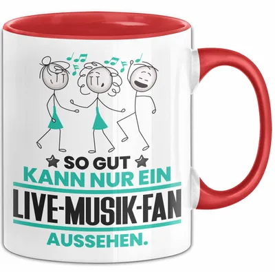Produktbild von Live-Musik-Fan Geschenk Tasse So Gut Kann Nur Ein Live-Musik-Fan Aussehen Geschenkidee Kaffee-Becher (Rot)
