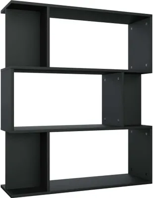 Produktbild von vidaXL Bücherregal/Raumteiler Schwarz 80x24x96 cm Holzwerkstoff