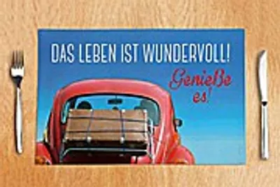Produktbild von Tischset 'Das Leben ist wundervoll - Genieße es!'