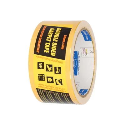 Obrázek produktu pro Oboustranná textilní páska, 50 mm x 10 m, žlutá