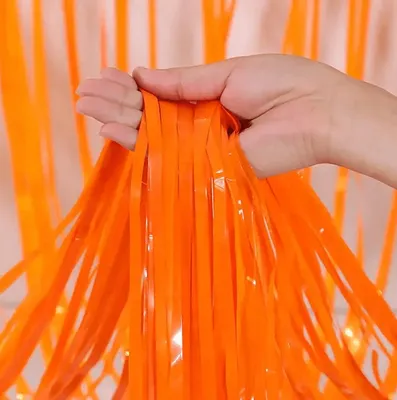 Produktbild von Partyvorhang in Pastellorange, 100 x 200 cm