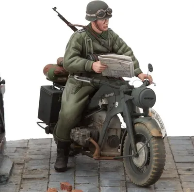 Produktbild von Torro 1/16 Bausatz Motorrad Zündapp KS-750/1 Solo mit Soldat 2222000182