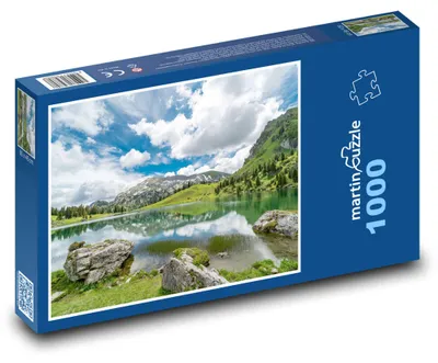 Obrázek produktu pro Puzzle 1000 Alpy - hory a jezero - martinpuzzle