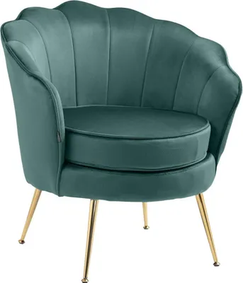Imagen del producto de Sillón con tapicería de terciopelo – Silla – Alto confort de asiento y diseño nostálgico. Color: Verde
