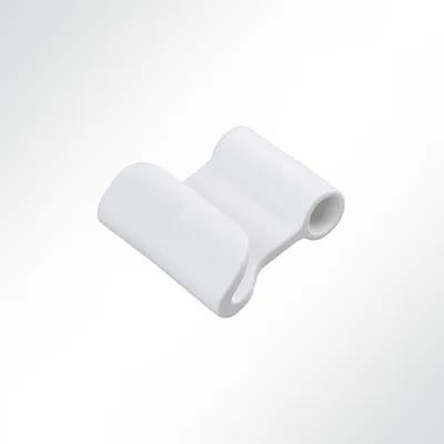 Produktbild von Lysel® Kunststoff Doppelhaken geschlossen, (BxL) 39x41mm in Weiß (1 Stück)