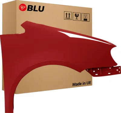 Immagine prodotto di BLU Parafango compatibile con VW Volkswagen Touran 1T1 LA3W Destra Rot SpiceRot | 2003-2006 | Anteriore | Verniciato | Pronto per il montaggio | Acciaio