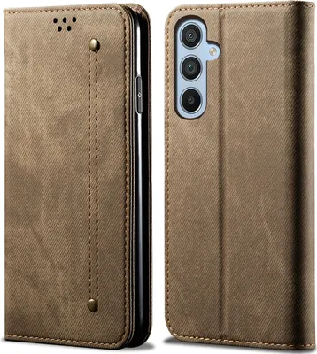 Produktbild von Galaxy A54 Hülle, Leder Brieftasche Flip Bookstyle Schutzhülle mit Standfunktion für Samsung Galaxy A54 Khaki