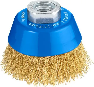 Produktbild von PRO Metal clean Topfbürste, 70 x 0,30 mm, Gewinde, vermessingt