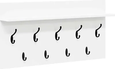 Image de vidaXL Table de chevet murale Blanc 80 x 40 x 12 cm Bois composite