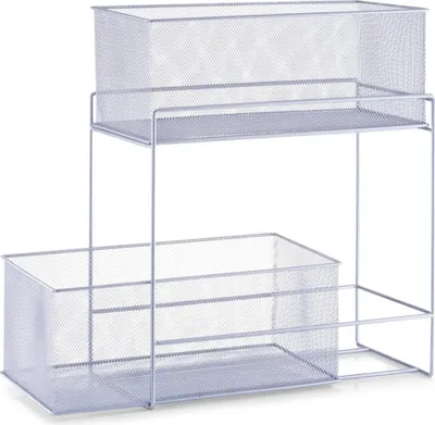 Immagine prodotto di Scaffale con 2 cestini estraibili - 17,5 x 35 x 42 cm - Soluzione di stoccaggio perfetta