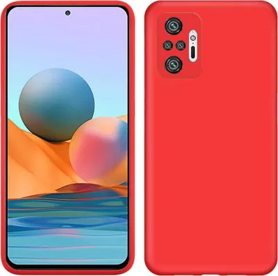 Produktbild von Redmi Note 10 Pro Hülle, Flüssig Silikon Weich Gummi Schutzhülle für Xiaomi Redmi Note 10 Pro /Note 10 Pro Max Rot