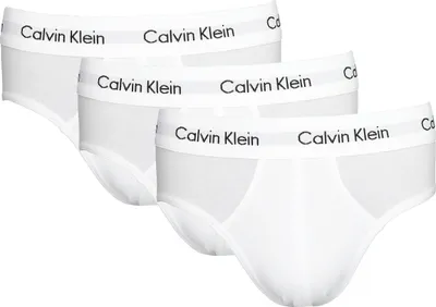Zdjęcie produktu dla Calvin Klein 3-częściowe slipy męskie z elastycznej bawełny Biały S