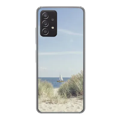 Produktbild von MuchoWow® Handyhülle Schutzhülle Hülle für Samsung Galaxy A33 5G Nordsee - Dünen - Boot Silikon Softcase Handy Hülle - Kartenhalter