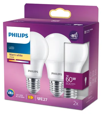 Obrázok produktu pre Philips 8720169324473, 7 W, 60 W, E27, 806 lm, 15000 h, Teplá biela