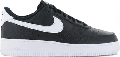 Produktbild von Nike Air Force 1 Low '07 Black White Pebbled Leather - EU: 41