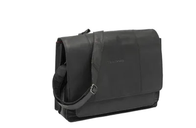 Produktbild von New Looxs Radtasche Fellini Leather Black - elegante Laptop-Gepäckträgertasch...