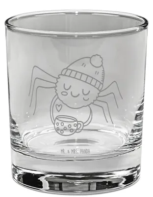 Produktbild von Mr. & Mrs. Panda Whiskyglas Spinne Agathe Kaffee - Transparent - Geschenk, Weiser Spruch, Tumbler Glas, Whiskey, Becher, Morgen, Lebensweisheiten, Whiskeyglas