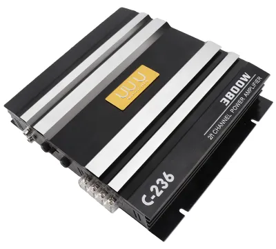 Image de Amplificateur audio automobile à 2 canaux, 3 800 W, haute puissance. Amplificateur de puissance stéréo à deux voies