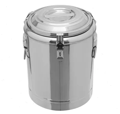 Image de Réservoir de boissons en acier inoxydable de 14 litres - Distributeur de boissons portable en sac à dos, modèle 201 - Isolant avec moussePolyuréthane- Sans robinet - Résistant à la corrosion - Dimensions approximatives : 26,5 x 40 cm - Argenté
