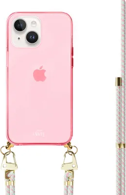 Produktbild von Aqua Pink Cord Hülle Pink  - Kompatibel mit iPhone 14