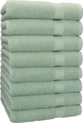 Produktbild von Betz 8 Stück Handtücher 50x100 cm PREMIUM  100% Baumwolle  Farbe: heugrün