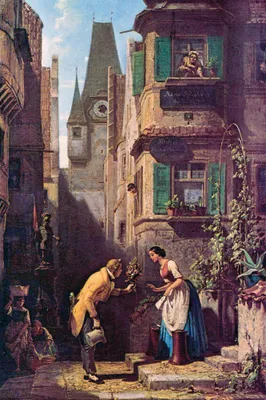 Produktbild von Carl Spitzweg Kunstdruck Bild - Der Ewige Hochzeiter, 1860 (120 x 80 cm)
