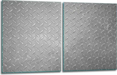 Produktbild von Herdabdeckplatten 2x40x52 Glaskeramikkochfeld 2-Teilig Glas Spritzschutz Grau