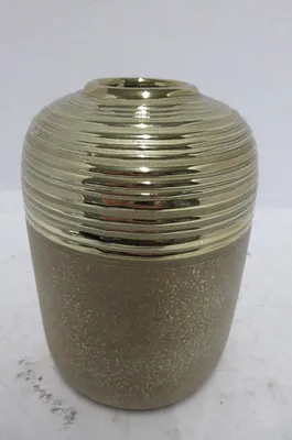 Produktbild von Vase, "Milo", Keramik, goldfarben, VE 3, H. 20 cm, D. 14