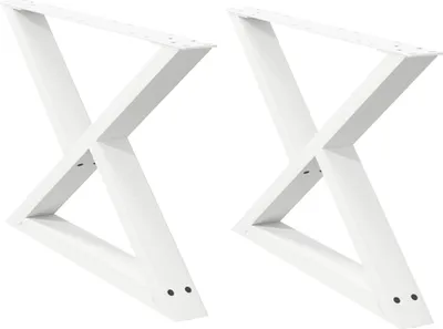 Produktbild von vidaXL Couchtischbeine 2 Stk. Weiß 70x(42-43,3) cm Stahl