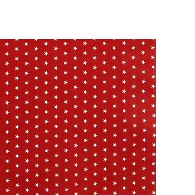 Produktbild von 20 kleine Cocktailservietten Mini Stars red - Mini Sterne rot 25x25cm