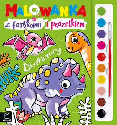 Imagen del producto de Malowanka z farbkami i pedzelkiem Dinozaury