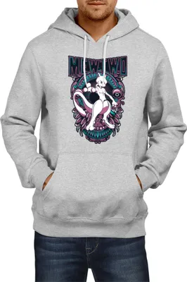 Produktbild von Herren Kapuzenpullover Japan Anime Manga Pokemon Mewtwo, Man M / Grau