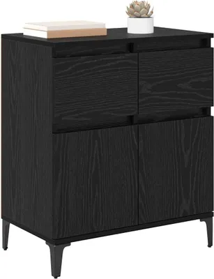 Zdjęcie produktu dla vidaXL Kredens z szufladami o wyglądzie czarnego dębu 60 x 35 x 70 cm